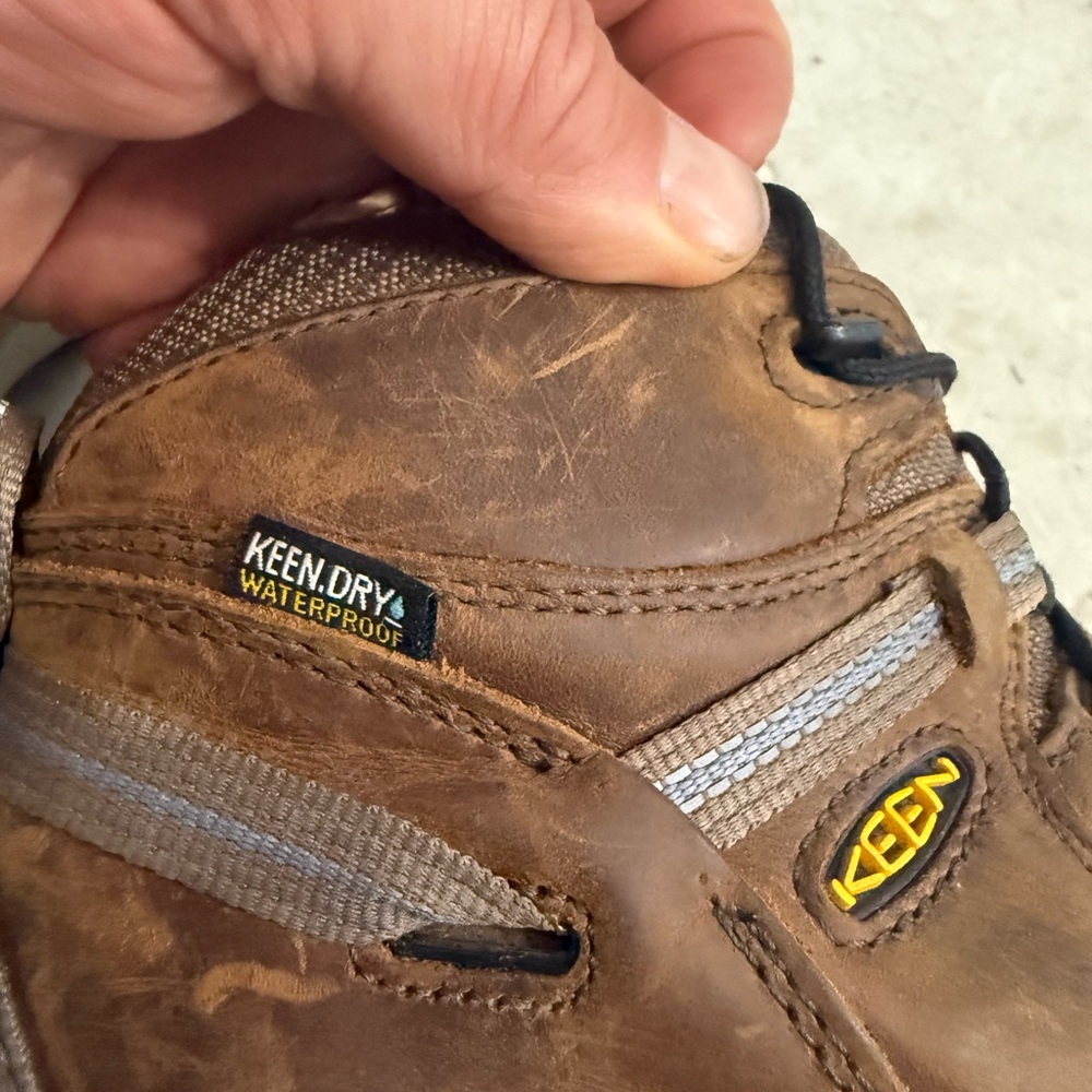 KEEN women’s Brown Hiking Boots, Keen Dry Waterproof, size 6.5, nice condition - Picture 6 of 7